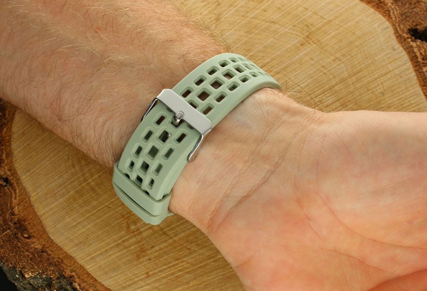 Smartwatch męski na zielonym pasku Rubicon RNCE68. Bluetooth. Zdalne rozmowy przez zegarek ✓zdrowy styl życia✓ (8).jpg